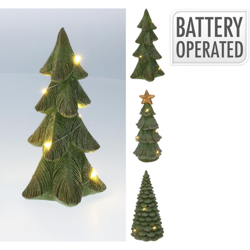 Christmas Tree With LED 16Cm 3 Assorted