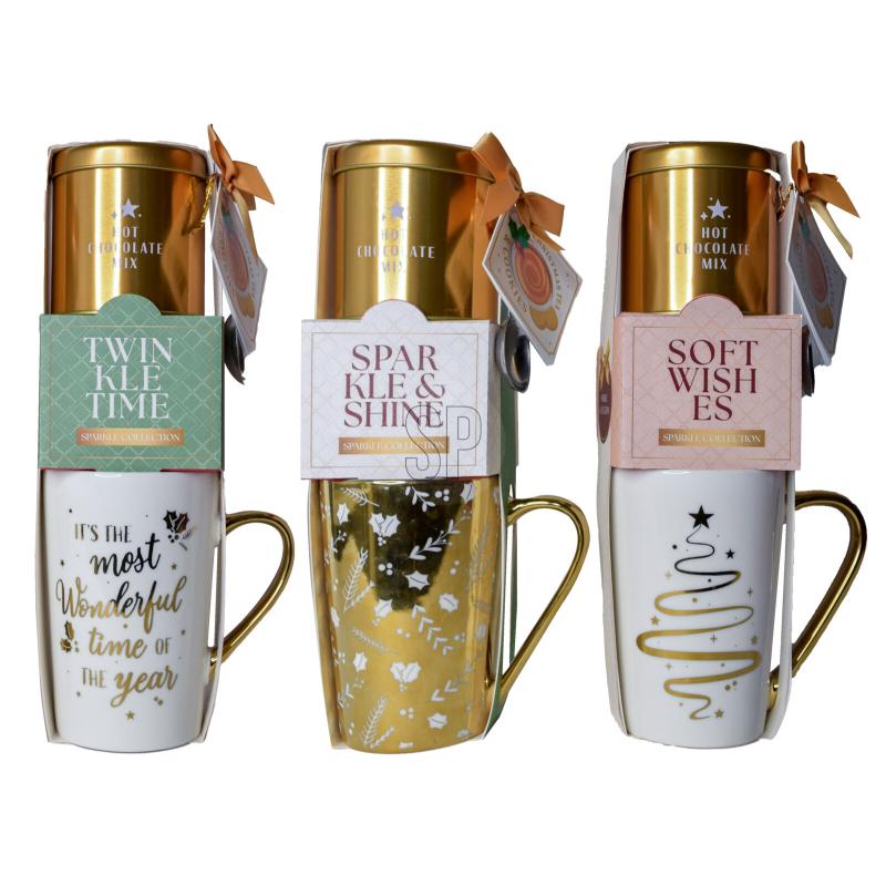 Christmas Twinkle Giftset With Hot Chocolate 3 Assorted