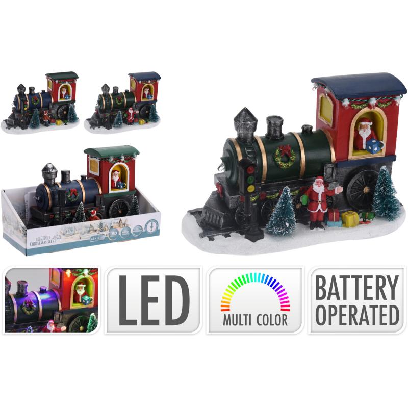 Christmas Train With LED 2 Assorted