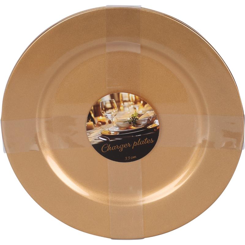 Christmas Gold Charger Plate Set Of 4