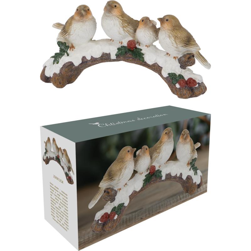 Christmas Robin O Branch 13Cm