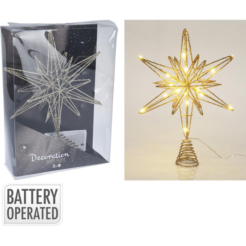 Christmas Star Tree Topper LED