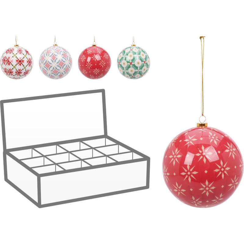 Christmas Pattern Hanging Decorations 4Assorted