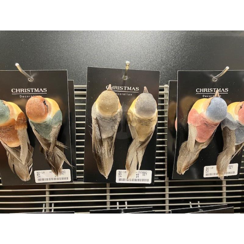 Christmas Birds With Clip Ser Of 2 3 Assorted