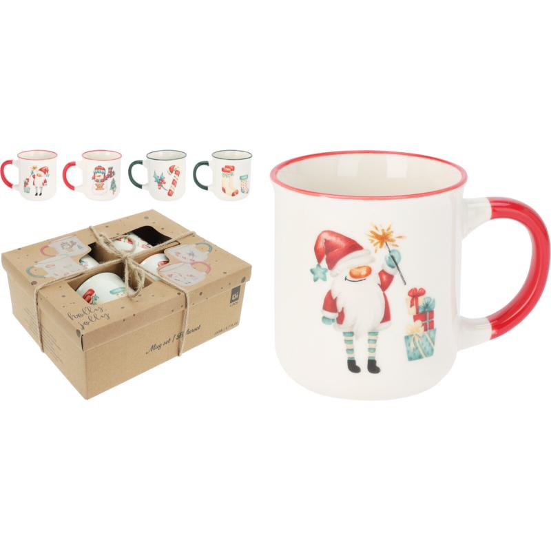 Christmas Wishes Mug Set Of 4