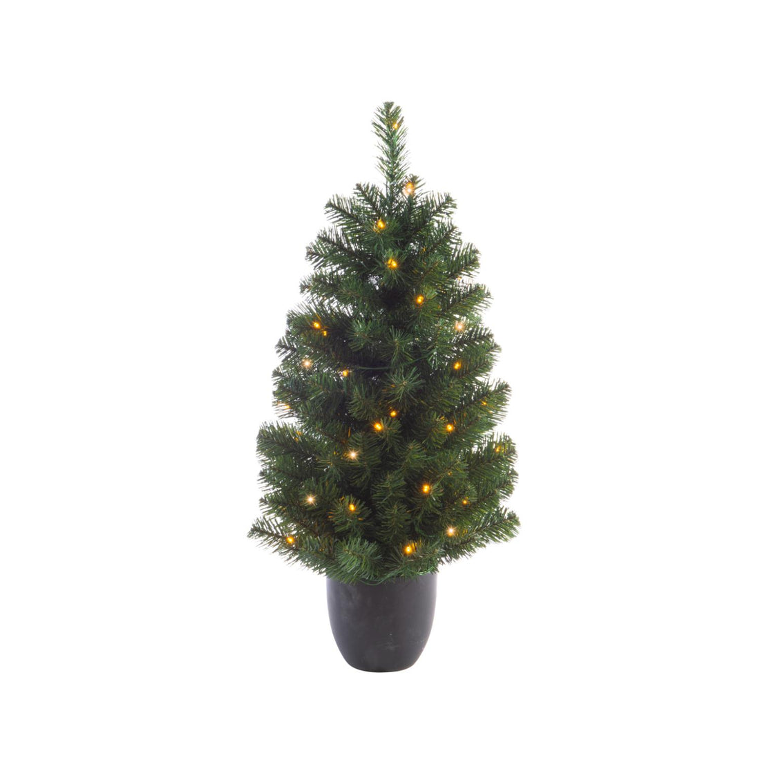 3ft (90cm) Bally Pre-Lit Potted Christmas Tree with 50 LEDs