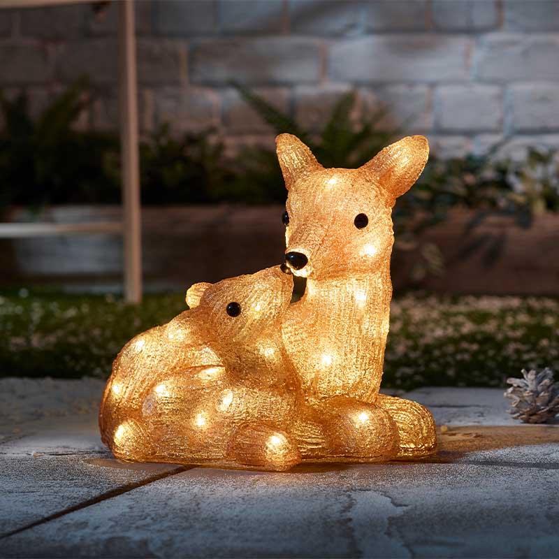 Three Kings Christmas Inlit Ice Doe & Fawn