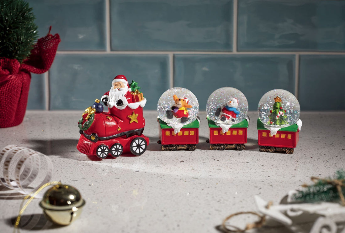 Three Kings Christmas Train Snowglobe