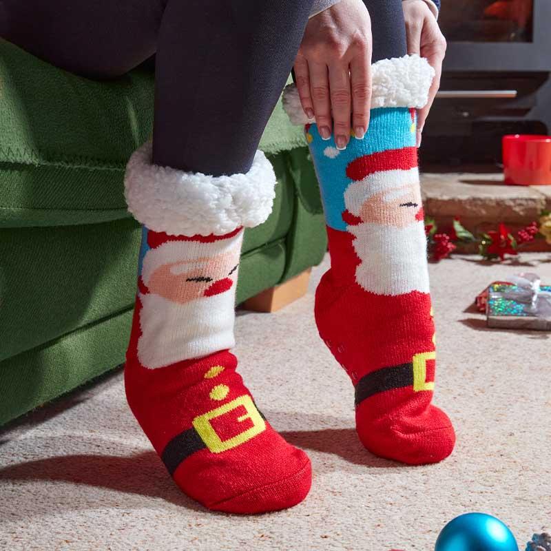 Three Kings Christmas Santa Slipper Socks One Size