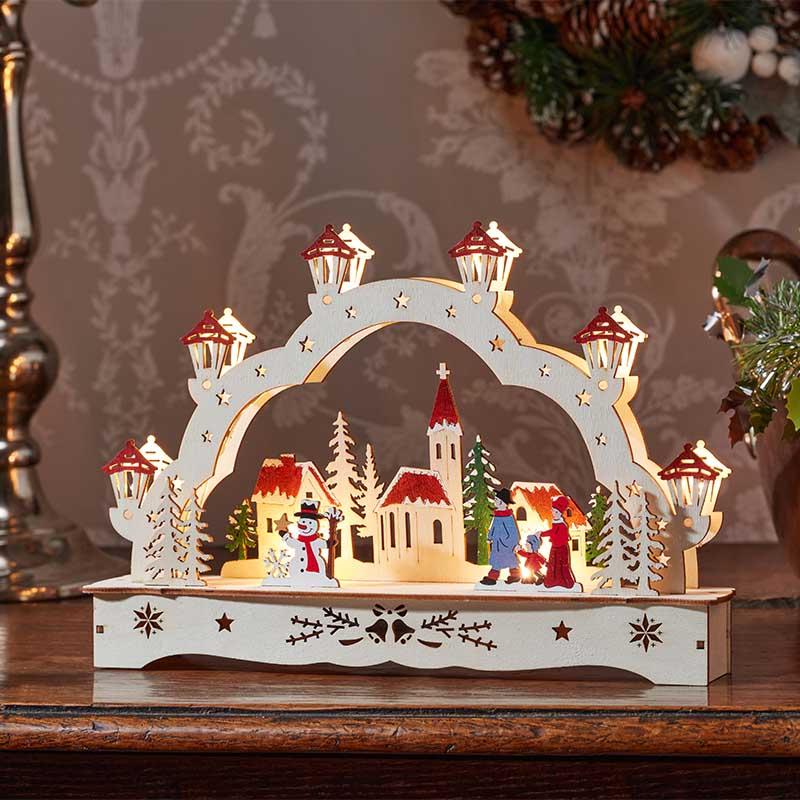 Three Kings Christmas Festive Village Wooden Scene