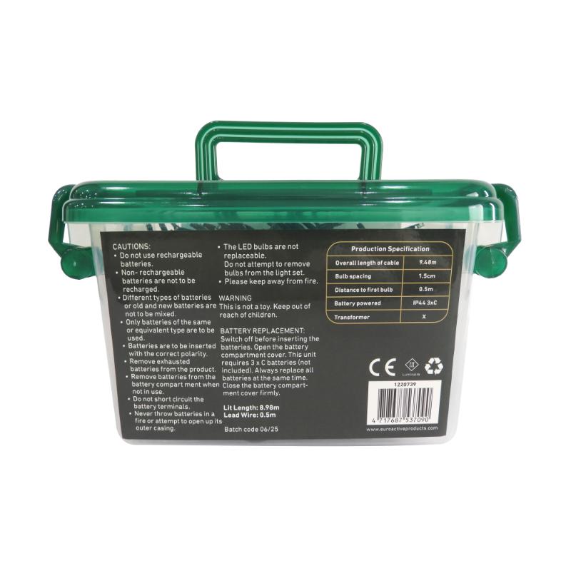 Christmas Battery Operated 600LED Cluster lights Ice white