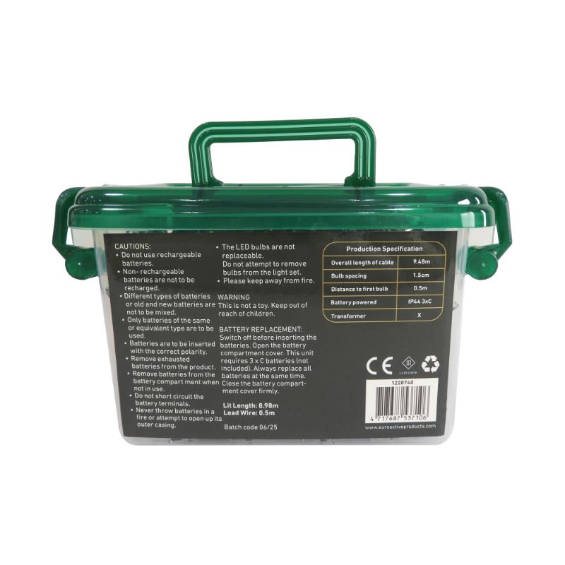 Christmas Battery Operated 600LED Cluster lights Multi Coloured