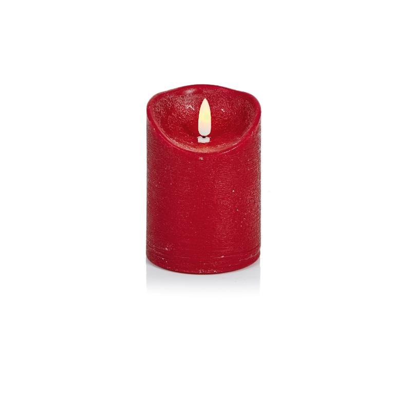 Christmas Candle LED Red 13cm X9cm