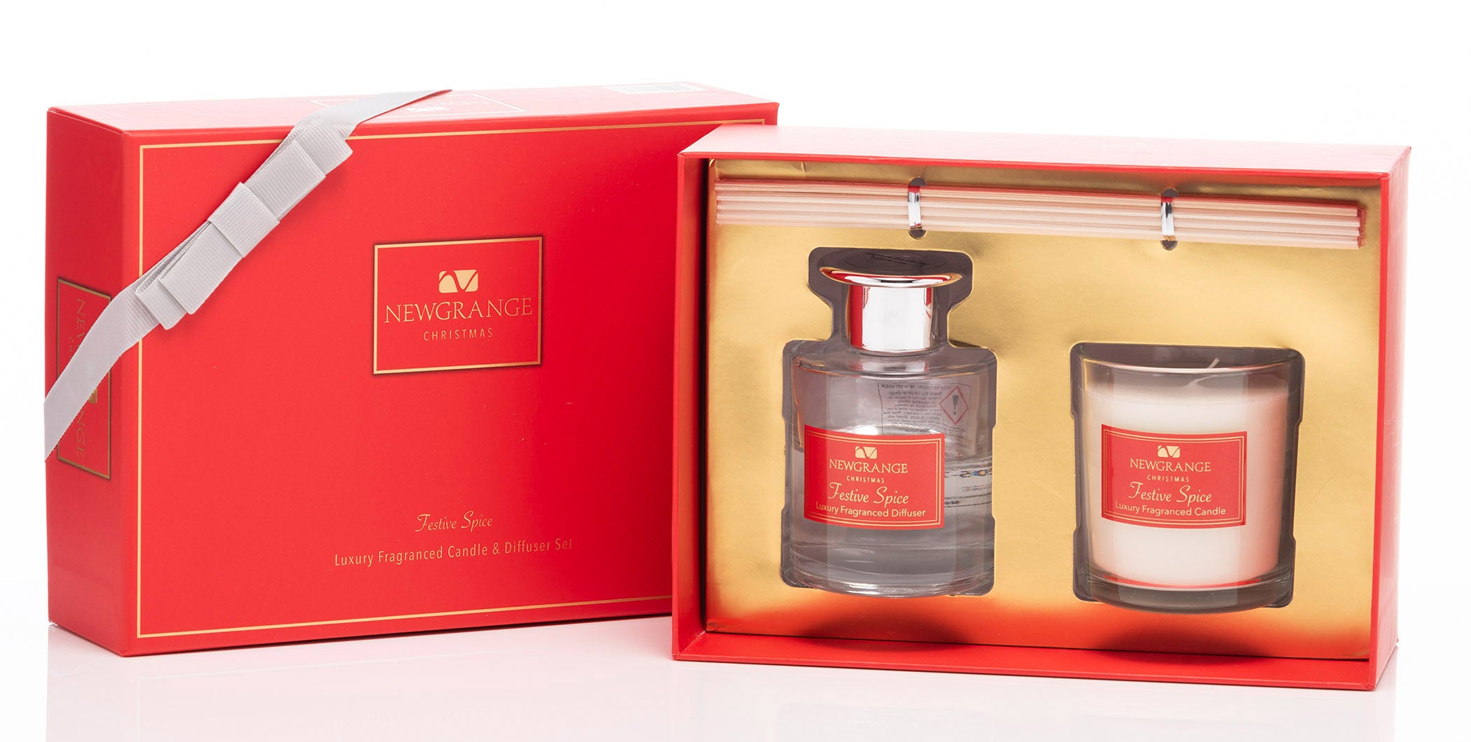 Newgrange Festive Spice Luxury Candle & Diffuser Set