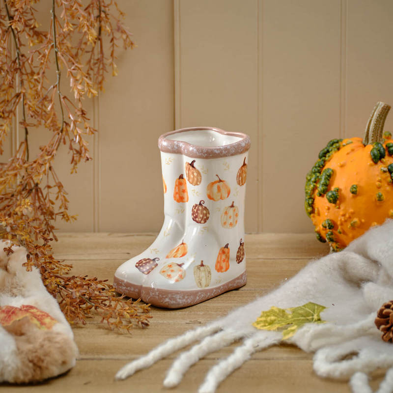 Autumn Harvest Welly Boot planter