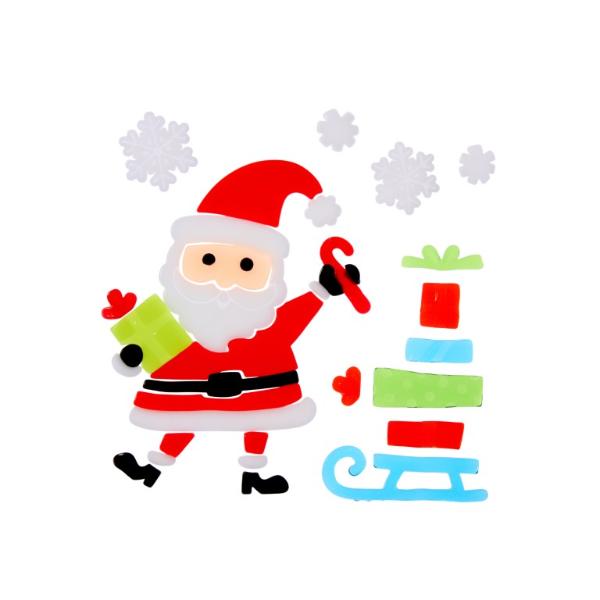 Three Kings Santa and Sleigh Gel Sticker