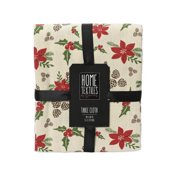 Christmas Poinsettia tablecloth 180cm X140cm