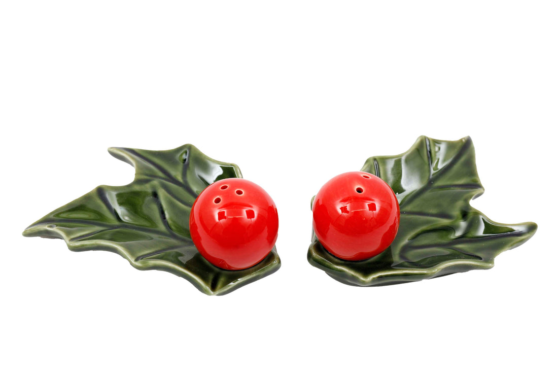 Christmas Holly Salt & Pepper Set of 2