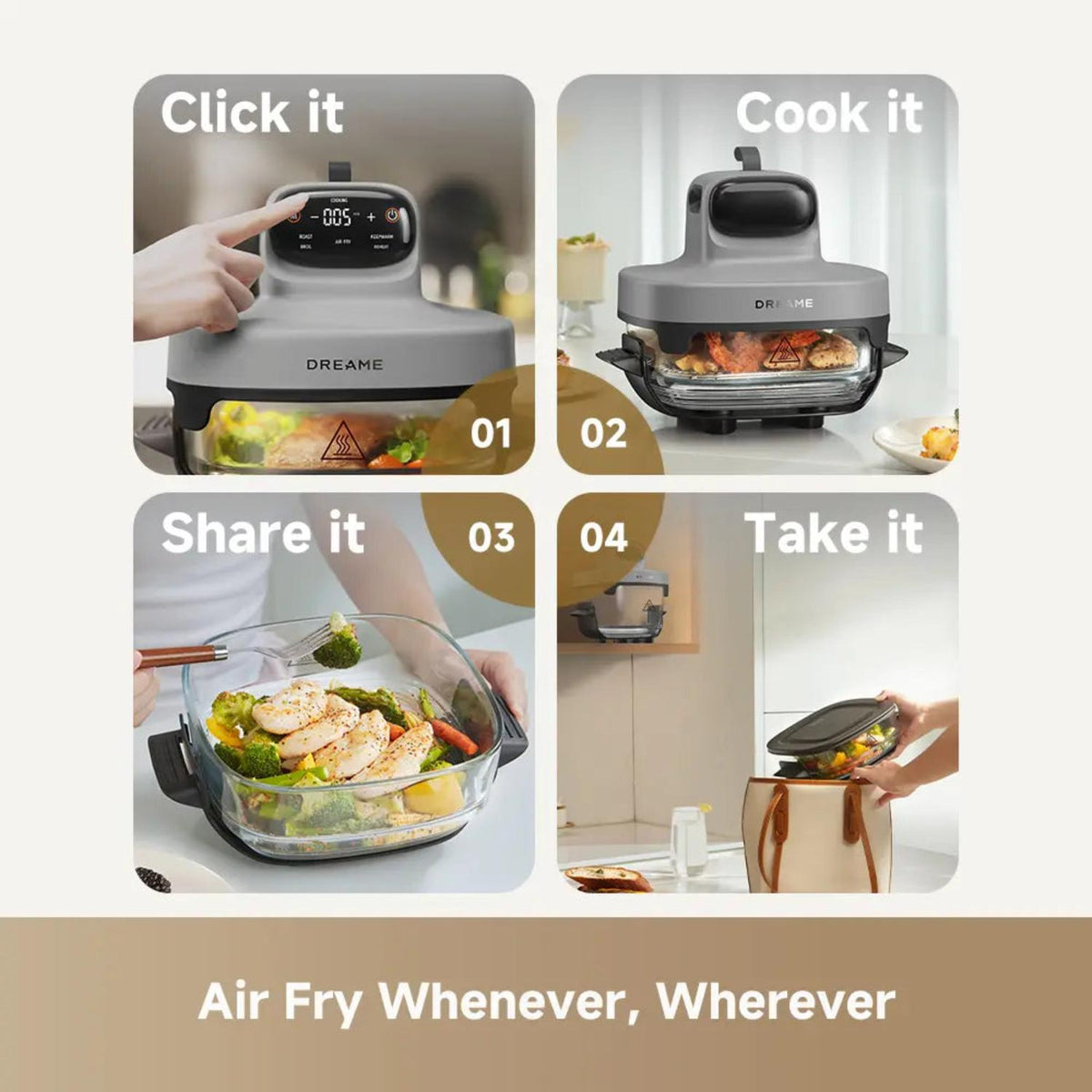 Dreame Tasti Air Fryer Grey