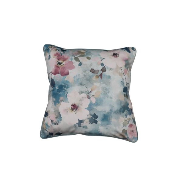 Fervor + Hue Velvet Watercolour Mini Floral Cushion 45x45cm