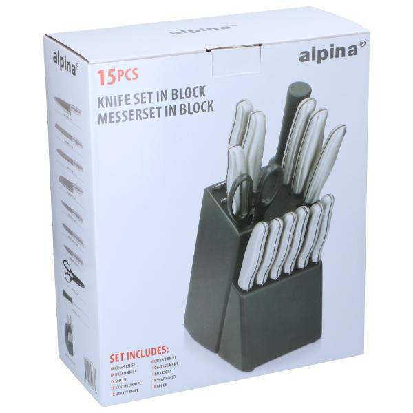 Alpina 15pc Knife Block Set