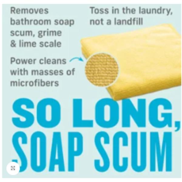 Greener Cleaner Bathroom & Shower Kit (2 Pack Cleaning & Polishing Cloth)