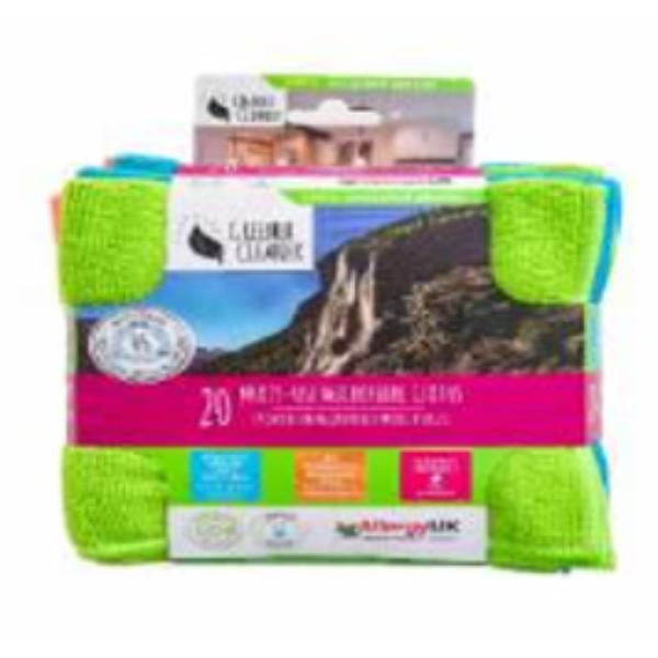 Greener Cleaner 20 Multi- Use Microfibre Cloths (20 Cloths)