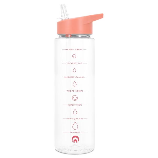 Restore Race Water Bottle 700Ml Straw Sipper Coral