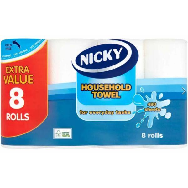 Nicky Household Rolls 8 Pack
