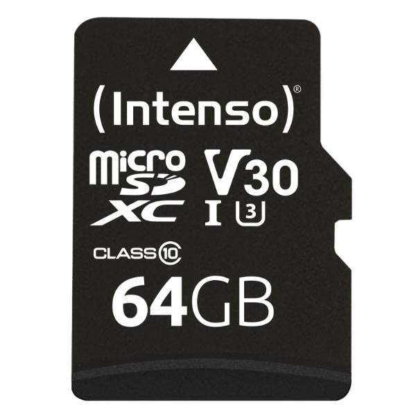 Intenso microSD Card UHS-I 64GB SDXC Professional - 100MB/s