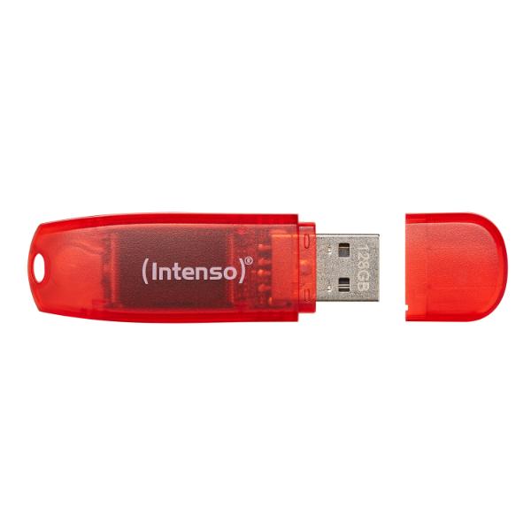 Intenso USB Flash Drive 2.0 128GB Rainbow Line -red