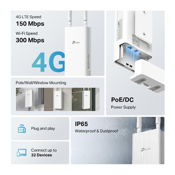 Tapo 300MBPS Wireless N 4G LTE Outdoor Router