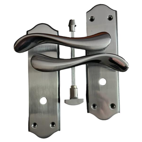 Charlotte Bathroom Handle Satin/Polished Chrome Finish