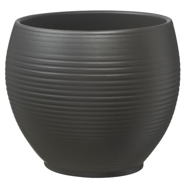 SK Indoor Pot Manacor Matte Anthracite D16Cm X H13Cm