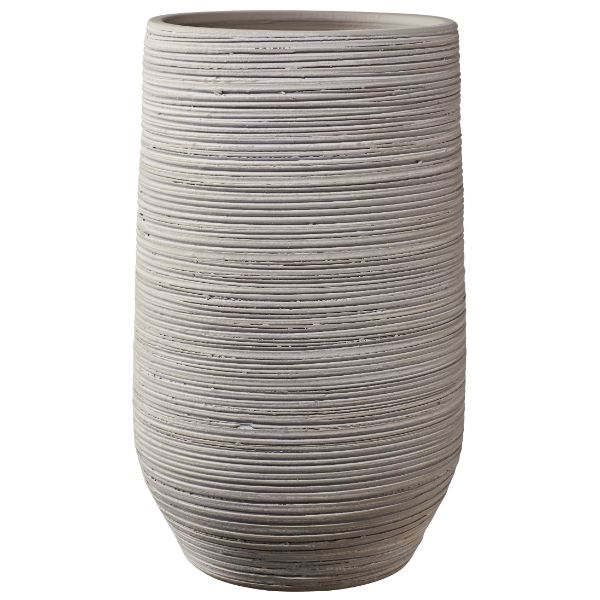 SK Indoor Pot Ravenna Gray-Beige Textured D18Cm X H30Cm