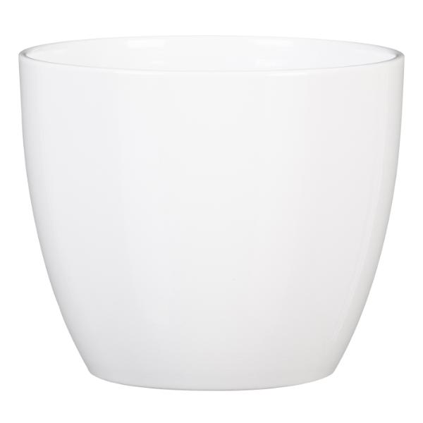 SK Extra Large Indoor Pot Basel Shiny White H31xxD33cm