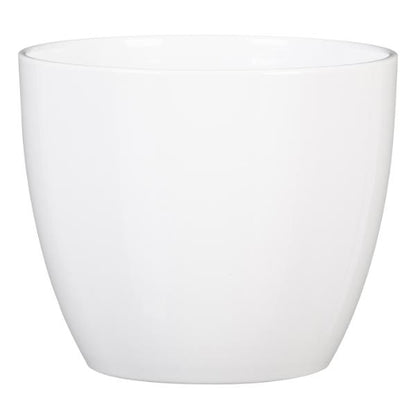 SK Extra Large Indoor Pot Basel Shiny White H31xxD33cm