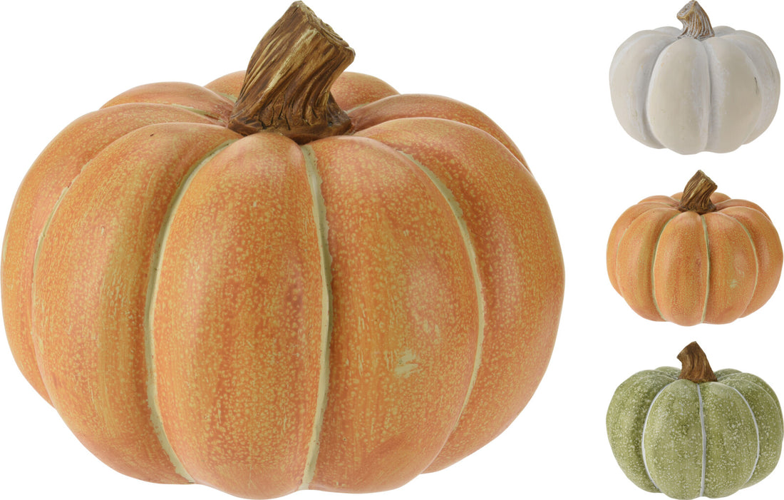 Autumn Harvest Pumpkin 20cm 3 Assorted