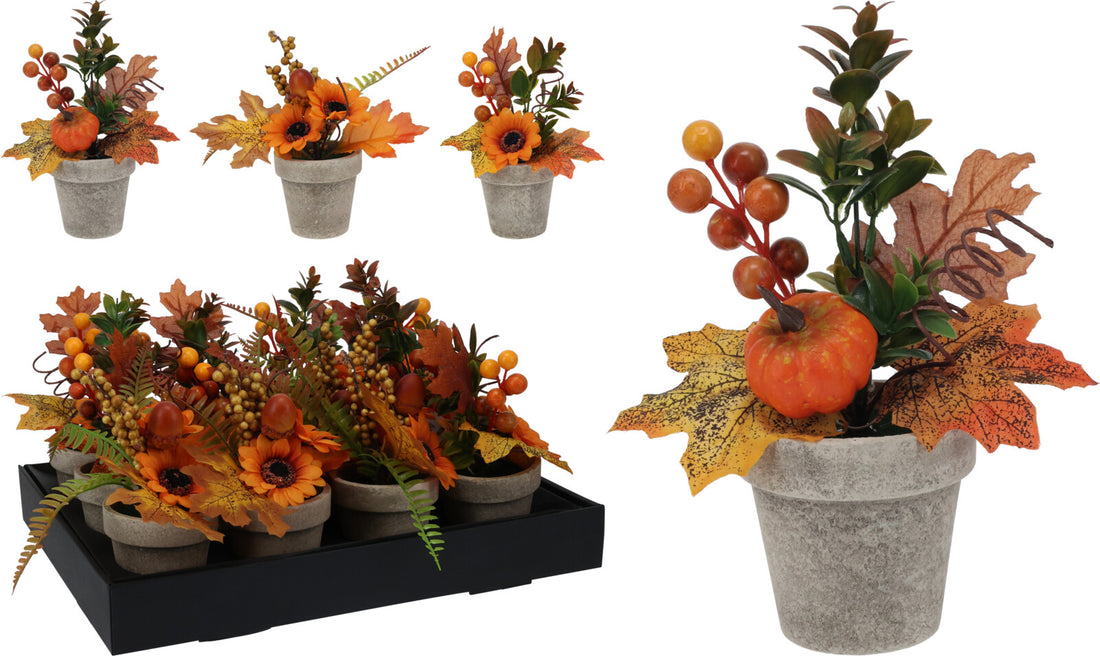 Autumn Harvest Posy 21cm 3 Assorted