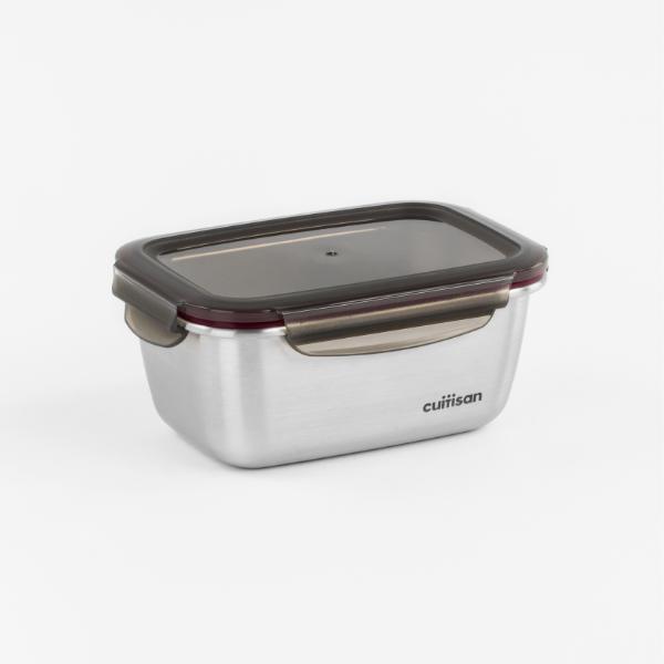Candl Cuitisan Flora Rectangular Stainless Steel Microwaveable Container 980Ml