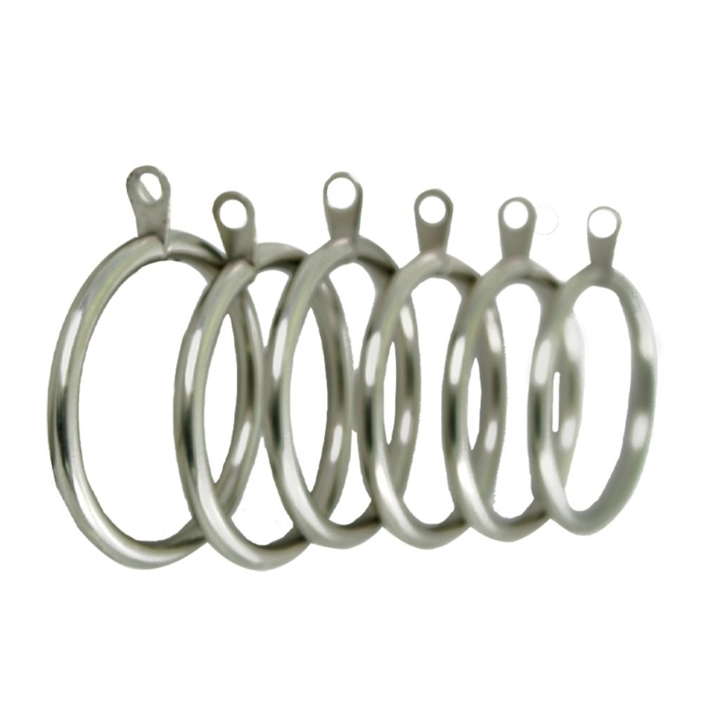 De Vielle Classic 30-32Mm Curtain Metal Rings Silver 10 Pack