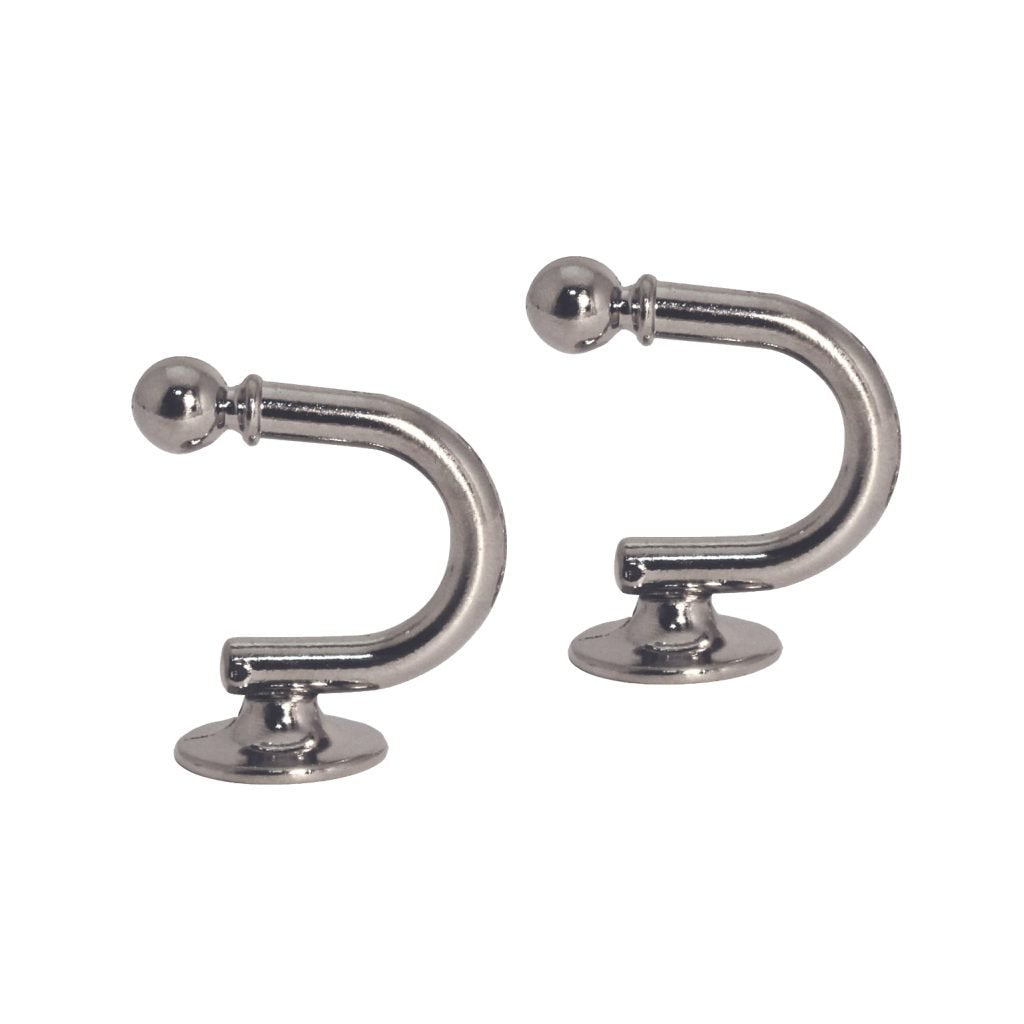 De Vielle Essential Curtain Hook Tie Backs Silver 2 Pack