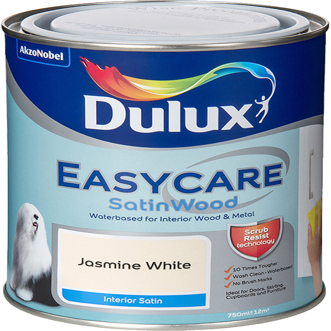 Dulux Easycare Satinwood Jasmine White 750Ml