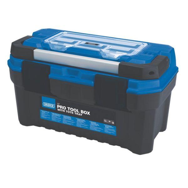 Draper Pro Blue Toolbox with Tote Tray 20"