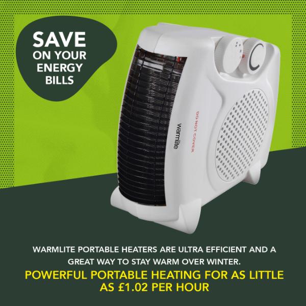 Warmlite 2000W Fan heater White