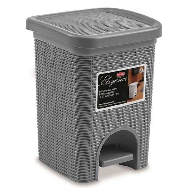 Elegance Large Dustbin - 20Ltr - Light Grey