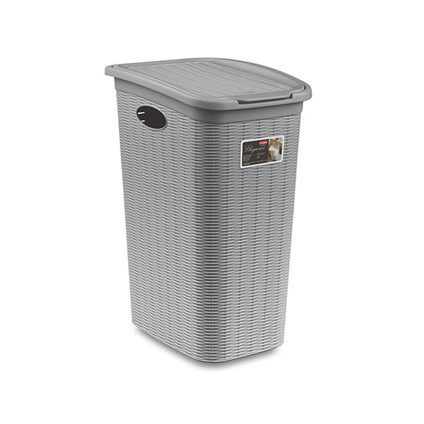 Elegance HAMPER 36Ltr NARROW C/W LID - LIGHT GREY