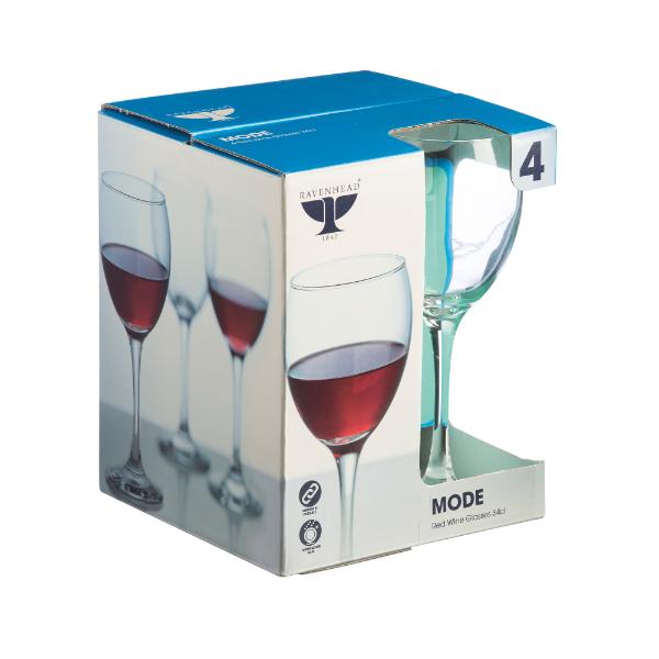 Mode Set Of 4 Red Wine Glasses 34cl