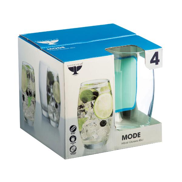 Mode Set Of 4 Hiball Glasses 48cl