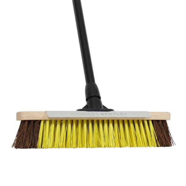 Bulldozer Utility Broom with Scraper and Handle